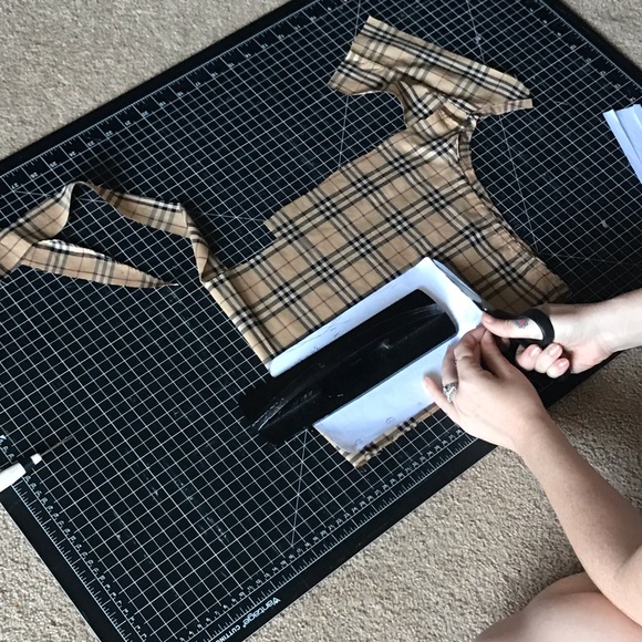 Authentic Upcycled BURBERRY Patchwork Face Mask - Picture 12 of 16